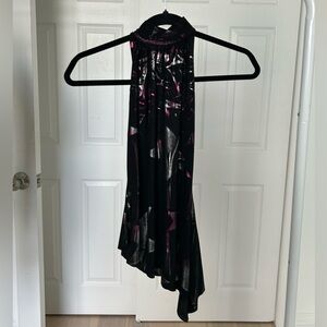 Halter neck top with low back